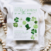 St. Patricks Day Green Shamrock Baby Shower