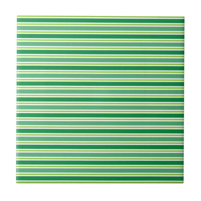St. Patrick's Day Green Stripes Pattern-54608 Fliese (Vorderseite)