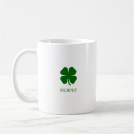 St Patricks Day Green Vierblättriges Kleeblatt Luc Kaffeetasse