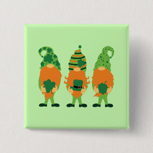 St. Patrick's Day Grnomes Button