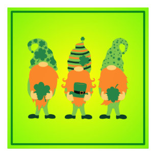 St. Patrick's Day Grnomes Fotodruck