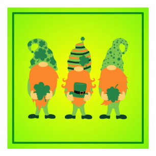 St. Patrick's Day Grnomes Fotodruck