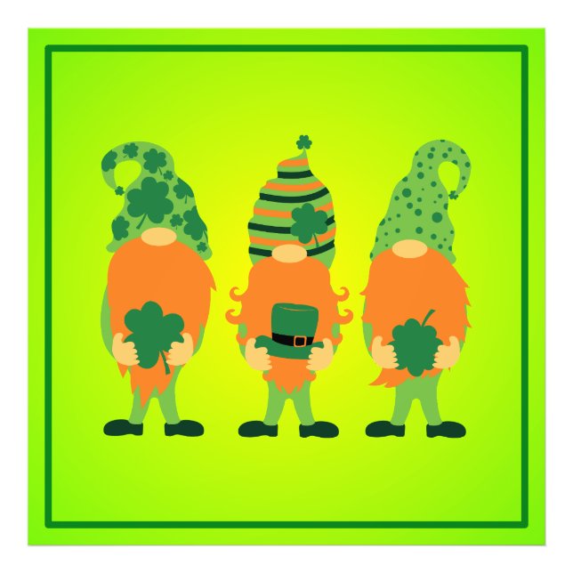 St. Patrick's Day Grnomes Fotodruck (Vorne)