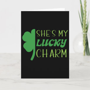 St. Patricks Day Grün Irische Sie ist mein Glücksb Karte