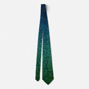 St. Patrick's Day Grüne Glitter Blaue Kunst Gesche Krawatte