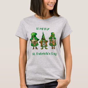 St. Patrick's Day Grüne Mädchen-Gnome T-Shirt