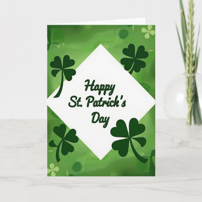 St. Patricks Day Grüne Szene Karte (Vorderseite)