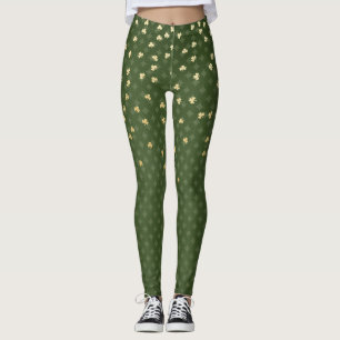St. Patricks Day Grüner Diamant Gold Shamrock Leggings