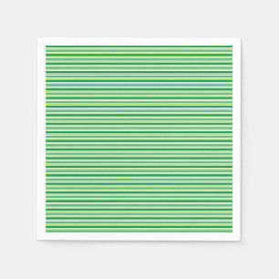 St. Patrick's Day Grünes Streifenmuster-54608 Serviette
