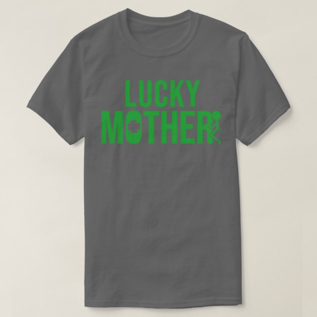 St Patricks Day, Grunt Style Lucky Mutter T-Shirt (Design vorne)