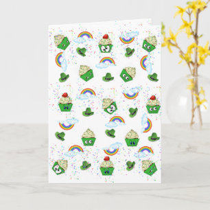 St. Patrick's Day Grußkarte Cupcakes Karte
