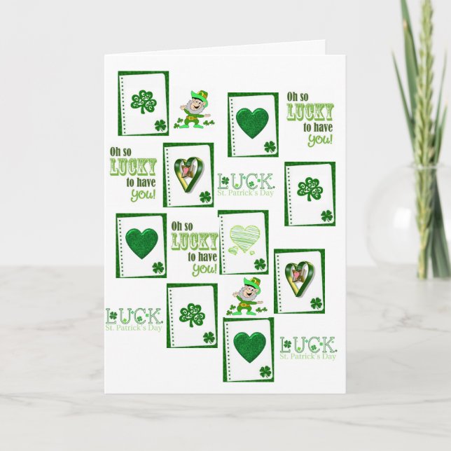 St. Patrick's Day Grußkarte Karte (Vorderseite)