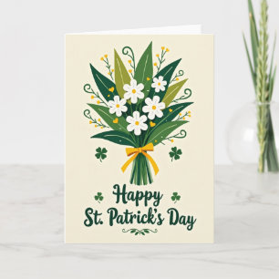 St. Patrick's Day Grußkarte mit Blumen Karte
