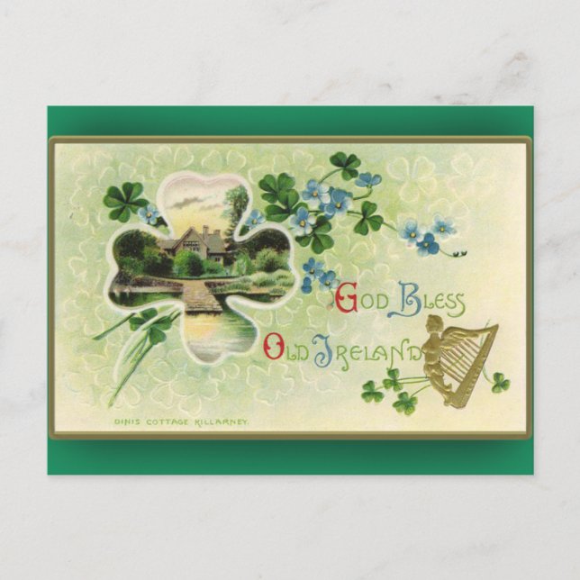 St. Patrick's Day Grußkarten Schloss Killarney Postkarte (Vorderseite)