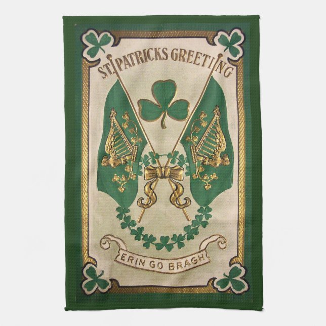 St. Patrick's Day Grußküche Handtuch (Vertikal)