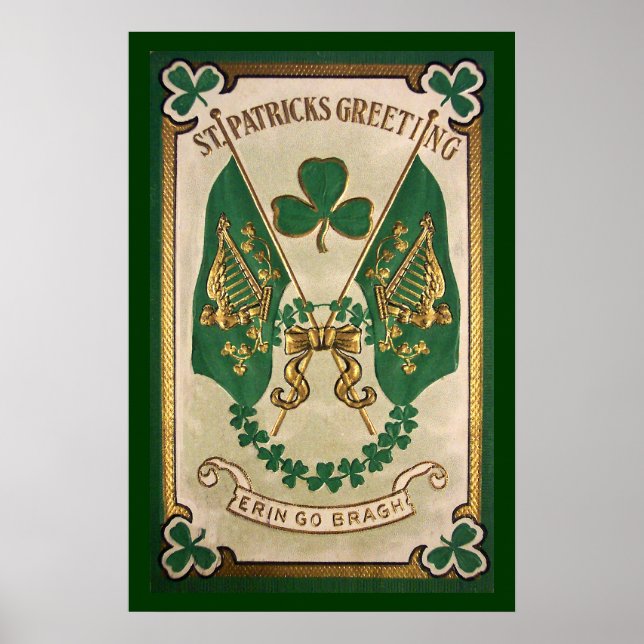 St. Patricks Day Grußplakat Poster (Vorne)