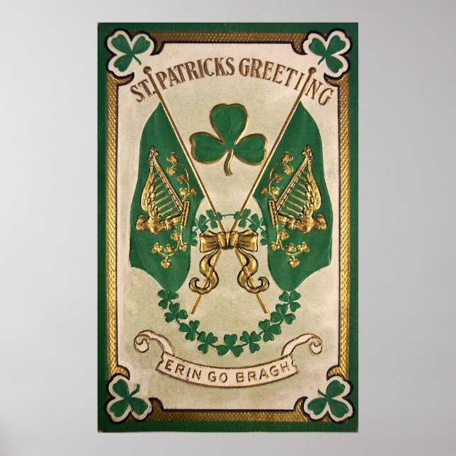 St. Patricks Day Grußplakat Poster (Vorne)