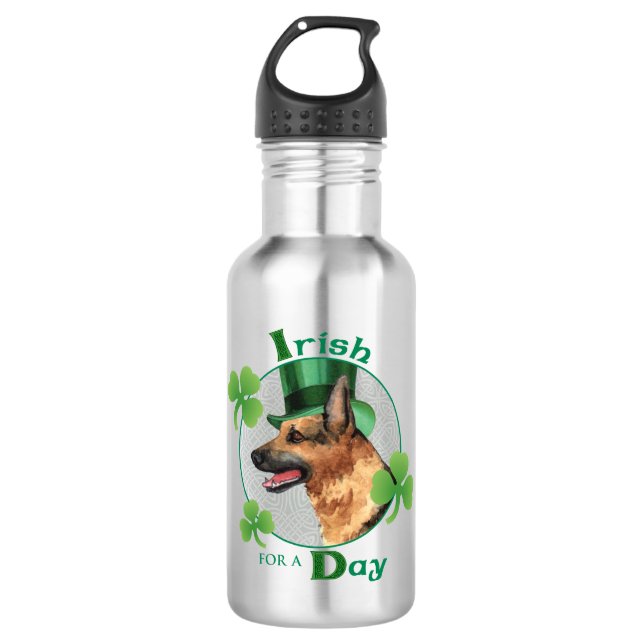 St. Patrick's Day GSD Edelstahlflasche (Vorderseite)
