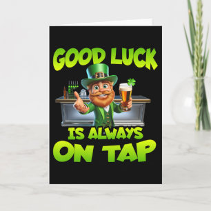 St Patricks Day Gutes Glück ist immer auf dem Hahn Karte