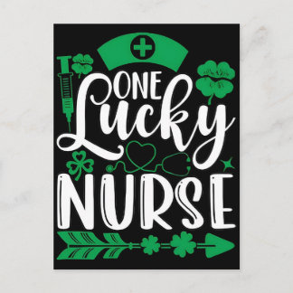 St patrick's day hand drawn lettering and calligra feiertagspostkarte