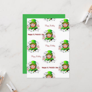 St. Patrick's Day Happy Birthday Einladung