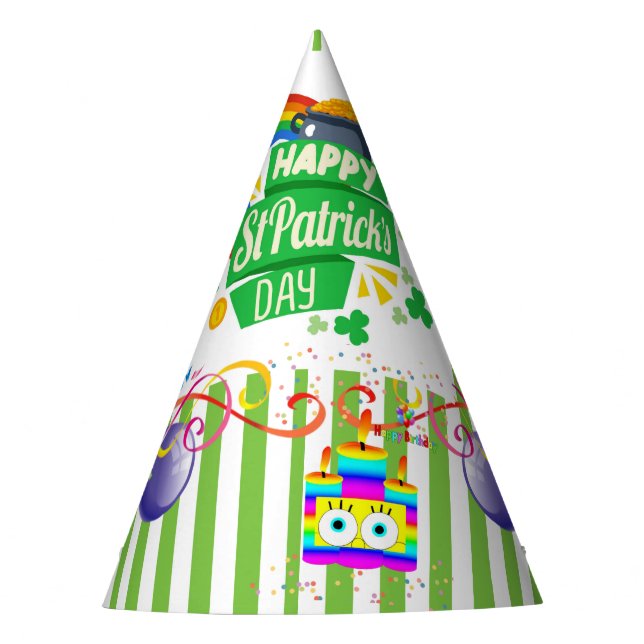 St. Patrick's Day Happy Birthday Paper Party Partyhütchen (Vorderseite)