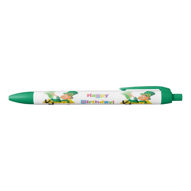 St. Patrick's Day Happy Birthday Pen Kugelschreiber (Oberseite)