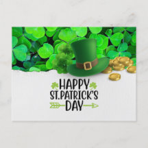 St. Patrick's Day Happy mit Kleeblatt