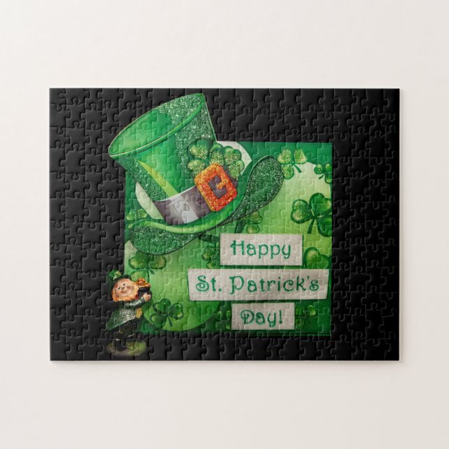 St. Patrick's Day Hat and Leprechaun (Horizontal)