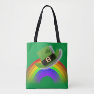 St Patricks Day Hat and Rainbow Tote Bag Tasche