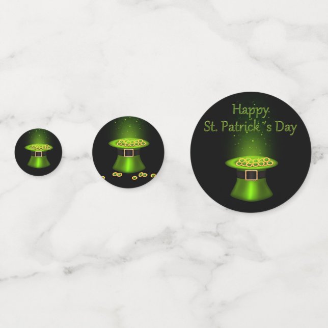 St. Patrick's Day Hat Coins Konfetti (Vorderseiten)