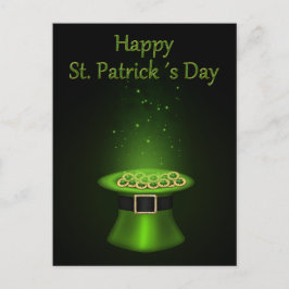 St. Patrick's Day Hat Coins Postkarte