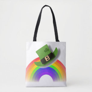 St Patricks Day Hat und Rainbow Tasche