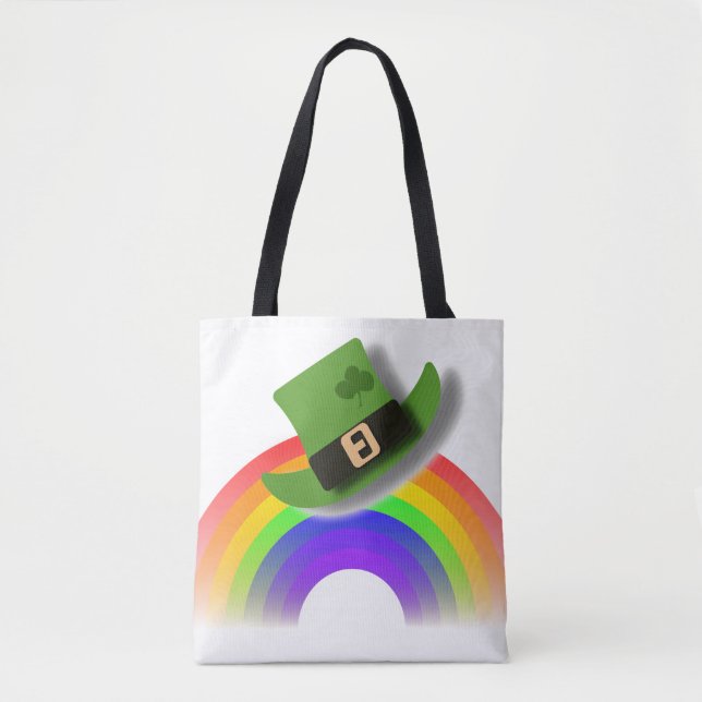 St Patricks Day Hat und Rainbow Tasche (Vorderseite)