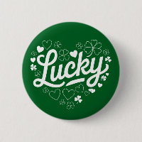 St Patrick's Day Heart Lucky Clover Kleeblatt