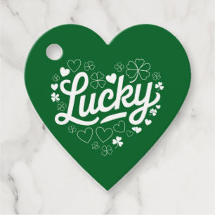 St Patrick's Day Heart Lucky Clover Kleeblatt Geschenkanhänger