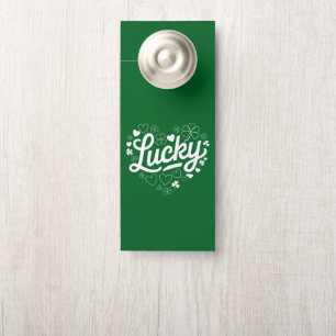 St Patrick's Day Heart Lucky Clover Kleeblatt Türanhänger