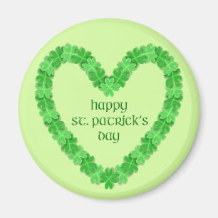 St Patrick's Day Heart Magnet