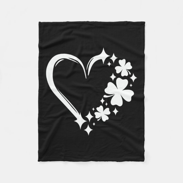 St Patrick's Day Heart Niedlich St Patricks Day Sh Fleecedecke (Vorderseite)