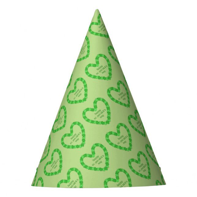 St Patrick's Day Heart Partyhütchen (Vorderseite)