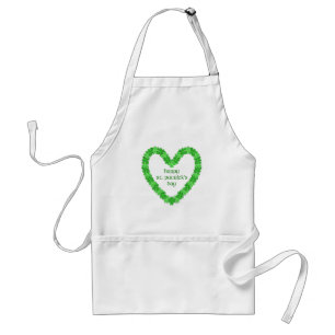 St Patrick's Day Heart Schürze