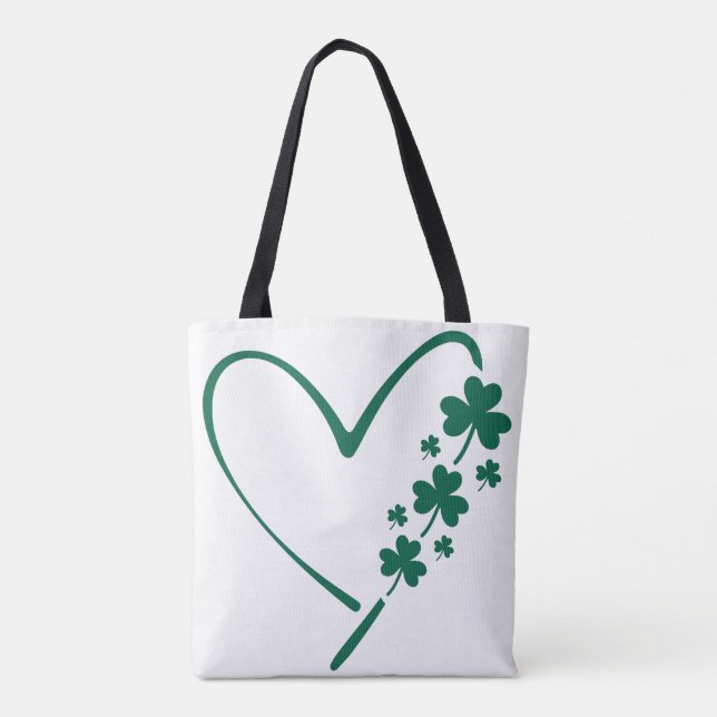 St Patricks Day Heart Tasche (Rückseite)