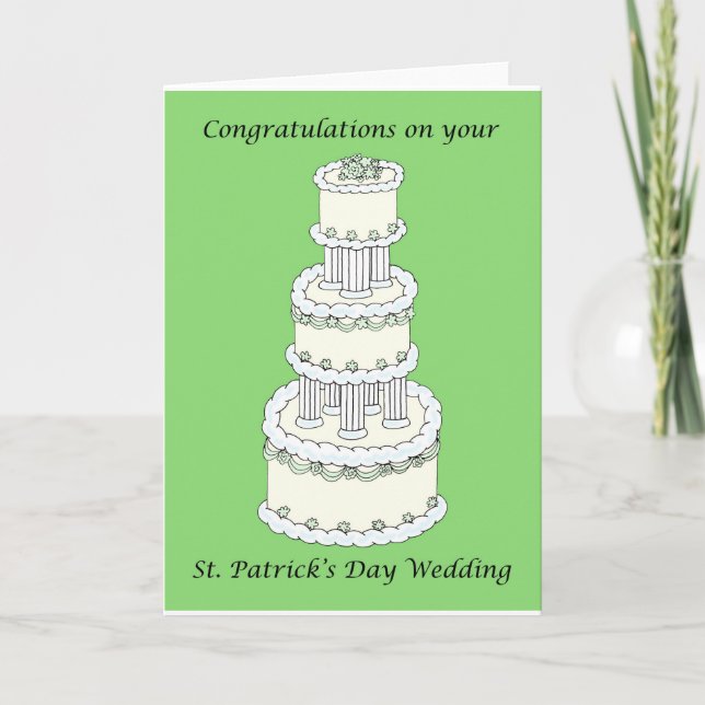 St Patrick's Day Hochzeit Herzlichen Glückwunsch Karte (Vorderseite)