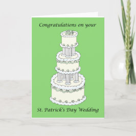 St Patrick's Day Hochzeit Herzlichen Glückwunsch Karte