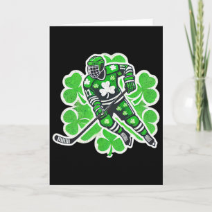 St. Patrick's Day Hockey Irische Jungen Saint Padd Karte