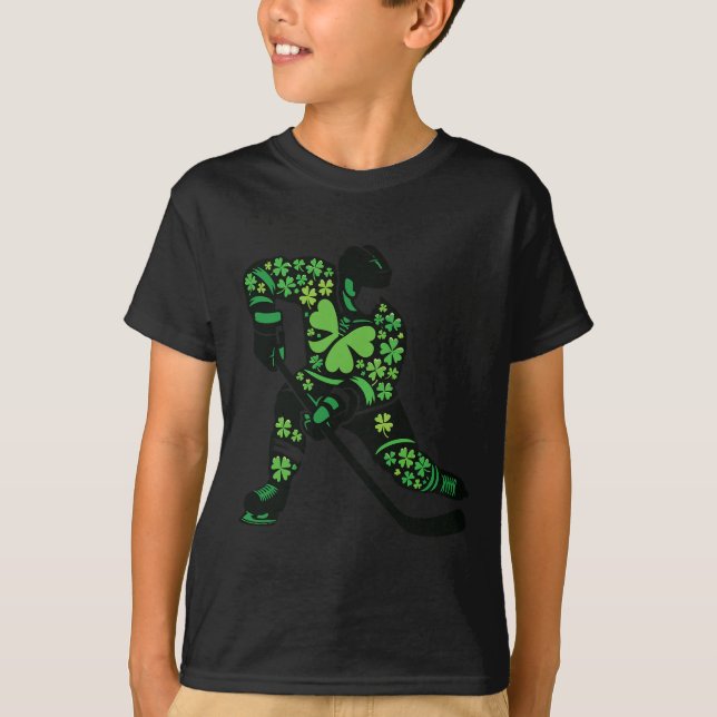 St Patricks Day Hockey Player - Shamrock Spirit Sp T-Shirt (Vorderseite)