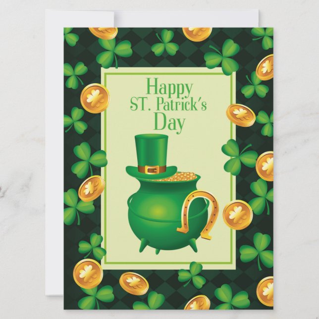 St Patrick's Day Holiday Card Feiertagskarte (Vorderseite)