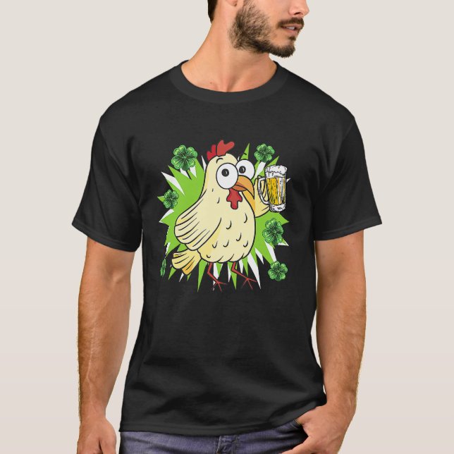 St. Patrick's Day-Huhn T-Shirt (Vorderseite)