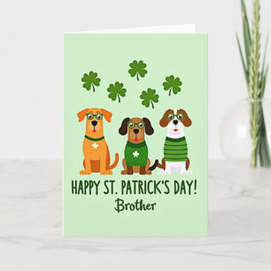 St. Patricks Day Hunde-Kunstkarte Karte