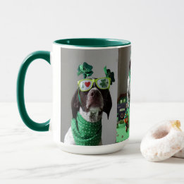 St. Patrick's Day Hunde Party 15 oz Combo Tasse